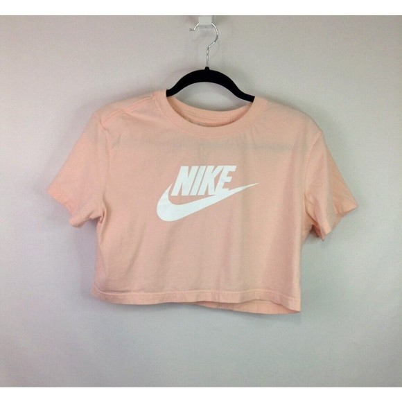 Nike Shirt Crop Top Short Sleeve Tee Cropped Adult Size S - Picture 2 of 8
